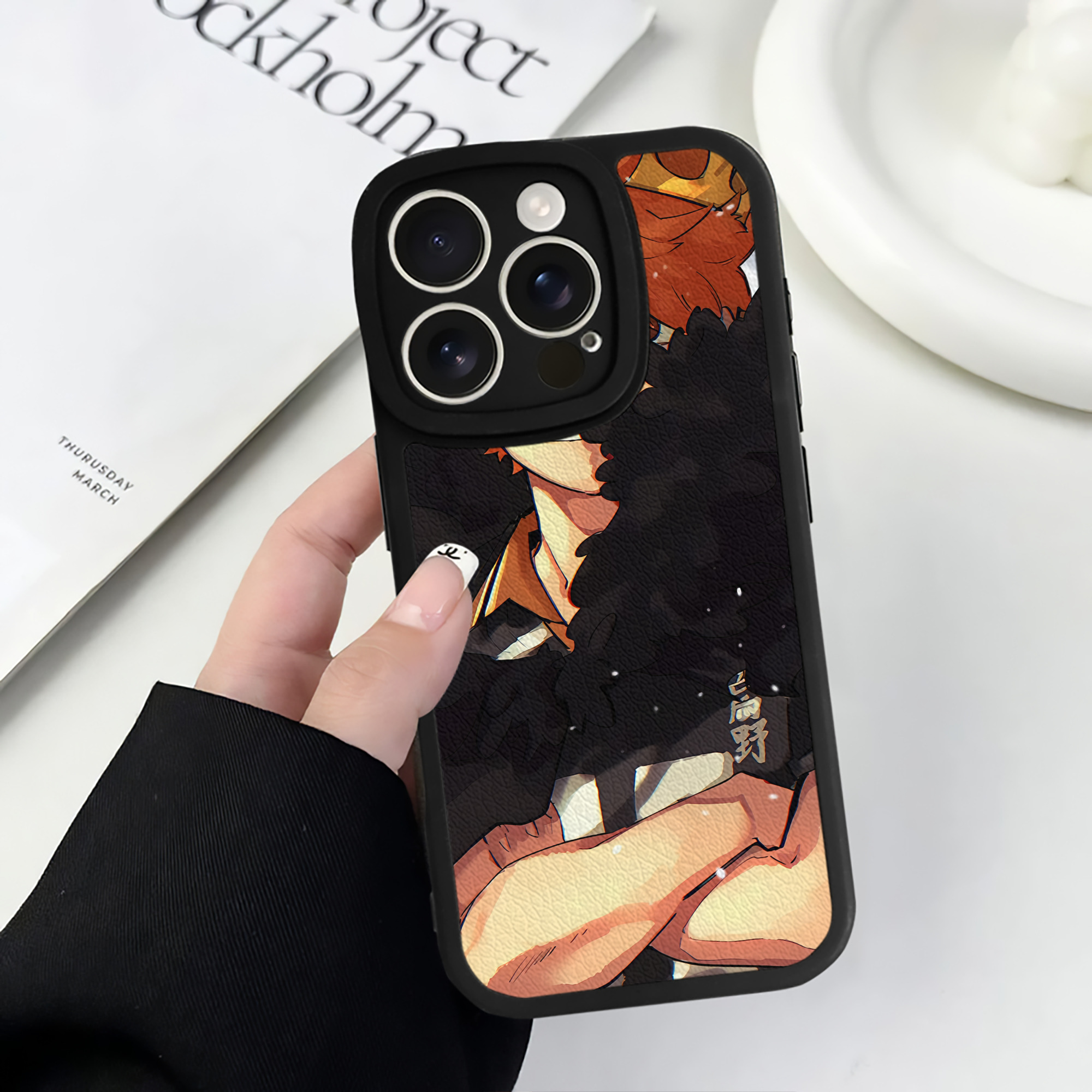 （画像用） ハイキュー!! Haikyu!! 【iPhone 16シリーズ対応】シリコンスマホケース（レザー調） 材質：シリコン